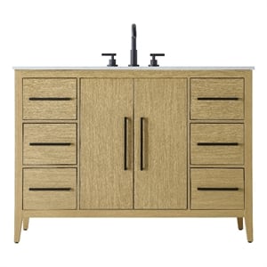 Elegant Kitchen And Bath 48&quot Single Bathroom Vanity In  Honey Brown