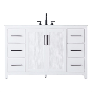 Elegant Kitchen And Bath 54&quot Single Bathroom Vanity In White