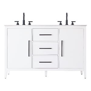 Elegant Kitchen And Bath 54&quot Double Bathroom Vanity In White