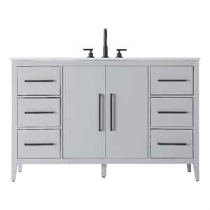 Elegant Kitchen And Bath 54&quot Single Bathroom Vanity In Grey