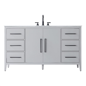 Elegant Kitchen And Bath 60&quot Single Bathroom Vanity In Grey