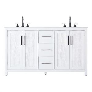 Elegant Kitchen And Bath 60&quot Double Bathroom Vanity In White