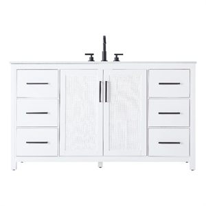 Elegant Kitchen And Bath 60&quot Single Bathroom Vanity In White