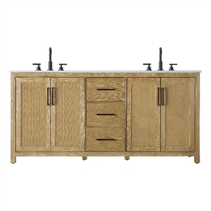 Elegant Kitchen And Bath 72 &quot Double Bathroom Vanity In Linen Oak