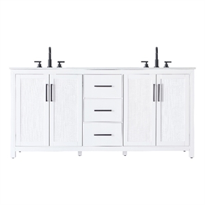 Elegant Kitchen And Bath 72&quot Double Bathroom Vanity In White