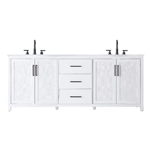 Elegant Kitchen And Bath 84&quot Double Bathroom Vanity In White