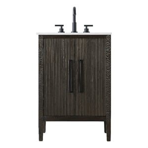 Elegant Kitchen And Bath 24&quot Single Bathroom Vanity In Chocolate Oak