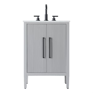 Elegant Kitchen And Bath 24&quot Single Bathroom Vanity In Grey