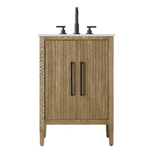 Elegant Kitchen And Bath 24&quot Single Bathroom Vanity In Linen Oak