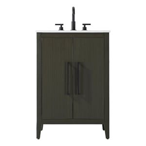 Elegant Kitchen And Bath 24&quot Single Bathroom Vanity In Mocha Brown