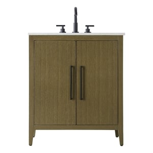 Elegant Kitchen And Bath 30&quot Single Bathroom Vanity In Chestnut Brown