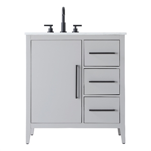 Elegant Kitchen And Bath 32&quot Single Bathroom Vanity In Grey