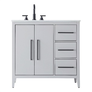 Elegant Kitchen And Bath 36&quot Single Bathroom Vanity In Grey