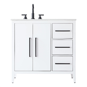 Elegant Kitchen And Bath 36&quot Single Bathroom Vanity In White