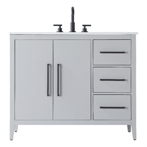 Elegant Kitchen And Bath 42&quot Single Bathroom Vanity In Grey