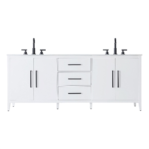 Elegant Kitchen And Bath 84&quot Double Bathroom Vanity In White