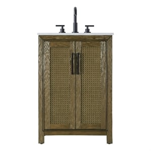 Elegant Kitchen And Bath 24&quot Single Bathroom Vanity In Hazel Oak