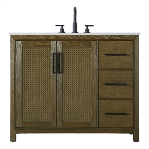 Elegant Kitchen And Bath 42&quot Single Bathroom Vanity In Hazel Oak