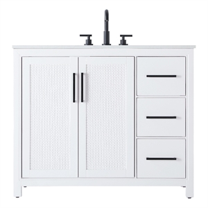 Elegant Kitchen And Bath 42&quot Single Bathroom Vanity In White