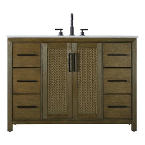 Elegant Kitchen And Bath 48&quot Single Bathroom Vanity In Hazel Oak