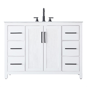 Elegant Kitchen And Bath 48&quot Single Bathroom Vanity In White