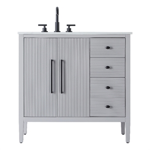 Elegant Kitchen And Bath 36&quot Single Bathroom Vanity In Grey