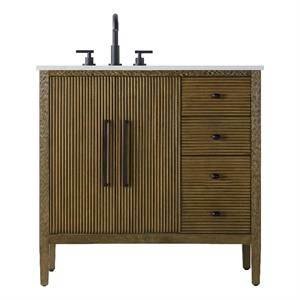 Elegant Kitchen And Bath 36&quot Single Bathroom Vanity In Hazel Oak