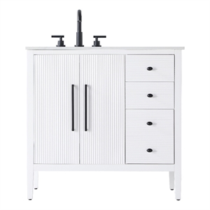 Elegant Kitchen And Bath 36&quot Single Bathroom Vanity In White