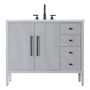 Elegant Kitchen And Bath 42&quot Single Bathroom Vanity In Grey