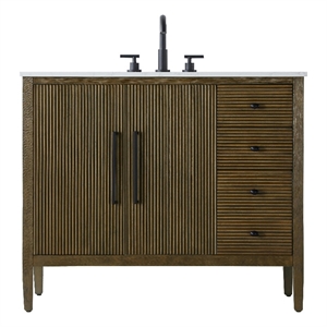 Elegant Kitchen And Bath 42&quot Single Bathroom Vanity In Hazel Oak