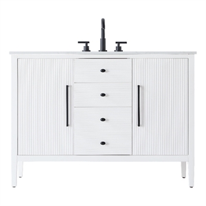 Elegant Kitchen And Bath 48&quot Single Bathroom Vanity In White