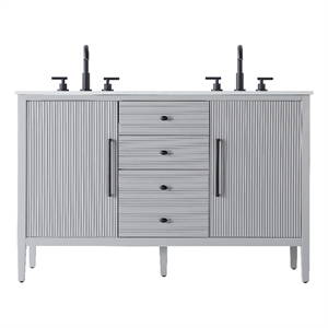 Elegant Kitchen And Bath 54&quot Double Bathroom Vanity In Grey