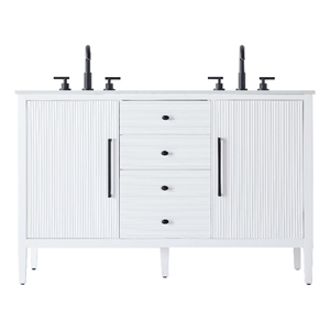 Elegant Kitchen And Bath 54&quot Double Bathroom Vanity In White
