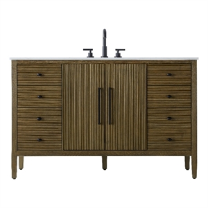 Elegant Kitchen And Bath 54&quot Single Bathroom Vanity In Hazel Oak
