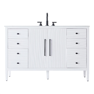 Elegant Kitchen And Bath 54&quot Single Bathroom Vanity In White