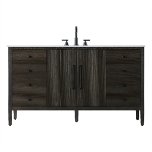 Elegant Kitchen And Bath 60&quot Single Bathroom Vanity&quotocolate Oak