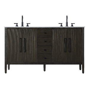 Elegant Kitchen And Bath 60&quot Double Bathroom Vanity&quotocolate Oak