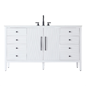 Elegant Kitchen And Bath 60&quot Single Bathroom Vanity In White