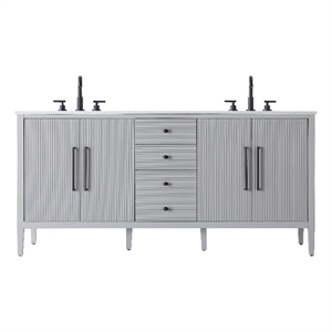 Elegant Kitchen And Bath 72&quot Double Bathroom Vanity In Grey