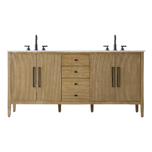 Elegant Kitchen And Bath 72 &quot Double Bathroom Vanity In Linen Oak