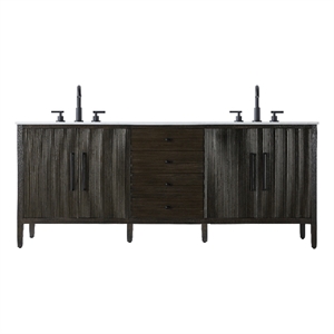 Elegant Kitchen And Bath 84&quot Double Bathroom Vanity&quotocolate Oak