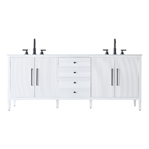 Elegant Kitchen And Bath 84&quot Double Bathroom Vanity In White