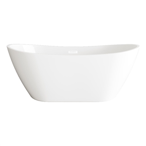 Elegant Kitchen And Bath 72&quot Soaking Bathtub In Glossy White With Polished White