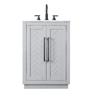 Elegant Kitchen And Bath 24&quot Single Bathroom Vanity In Grey
