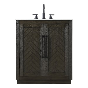 Elegant Kitchen And Bath 30&quot Single Bathroom Vanity In Chocolate Oak