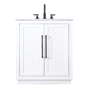 Elegant Kitchen And Bath 30&quot Single Bathroom Vanity In White