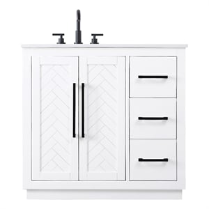 Elegant Kitchen And Bath 36&quot Single Bathroom Vanity In White
