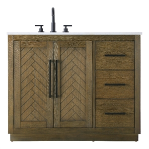 Elegant Kitchen And Bath 42&quot Single Bathroom Vanity In Hazel Oak