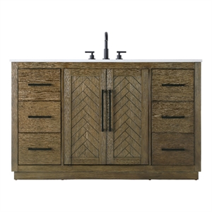 Elegant Kitchen And Bath 54&quot Single Bathroom Vanity In Hazel Oak