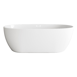 Elegant Kitchen And Bath 77&quot Soaking Bathtub In Glossy White With Polished White